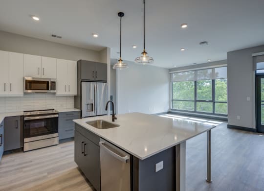 Kitchen With New Appliances at The Walker, Cary, North Carolina