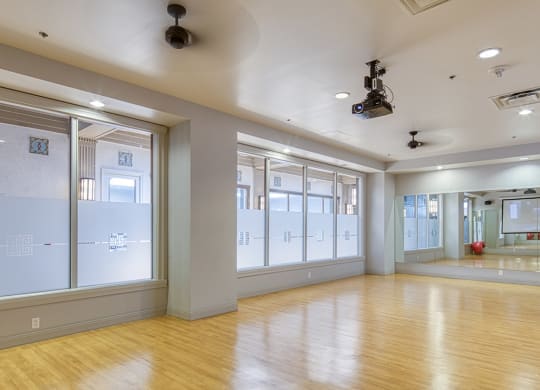 Yoga_Room_Deco_At_CNB Apartments in Richmond Va