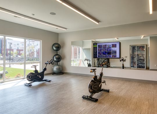 Fitness cycles at luxury apartments in Hampton VA