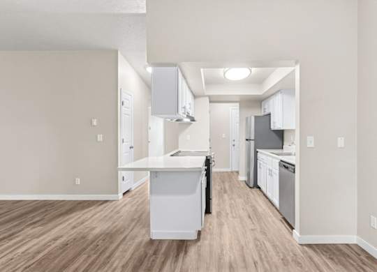 Kitchen with Island at Peaks on Pines, Spokane Valley, 99216