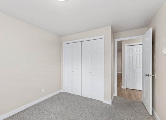 Bedroom with Closet at Peaks on Pines, Spokane Valley, Washington