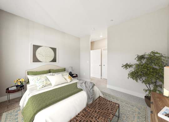 A Bedroom with a Bed at Montessa Apartments, Vacaville, California