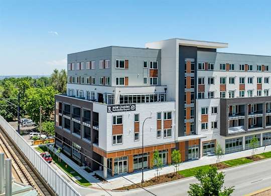 Exterior View at Railside at Wadsworth Station, Lakewood, CO, 80214
