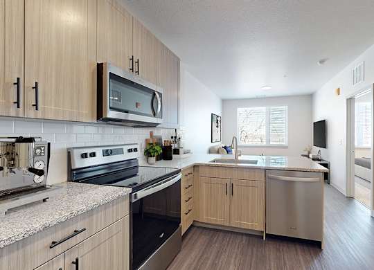 Modern Kitchen at Railside at Wadsworth Station, Colorado, 80214