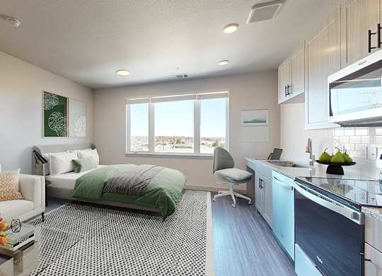 Studio Bedroom at Railside at Wadsworth Station, Lakewood