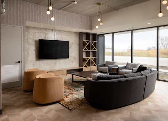 Modern Living Room at Damask, Ontario 