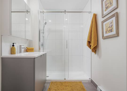 Bathroom at Lynk De la Savane Apartments, Montreal