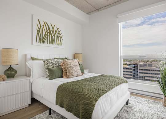 Spacious Bedroom at Lynk De la Savane Apartments, Montreal, Québec