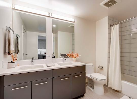 Bathroom With Bathtub at Channel House, Oakland, CA
