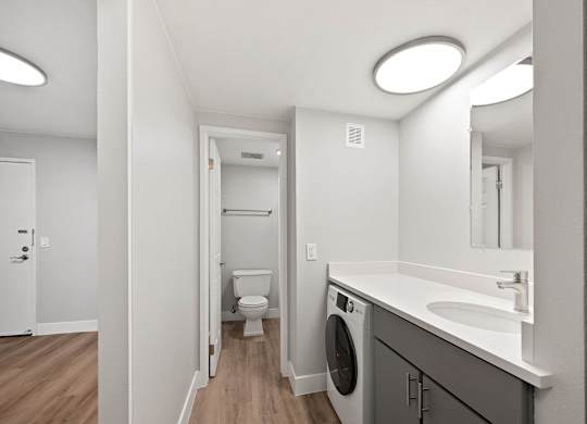 A bathroo at The Lex At Lowry, Denver