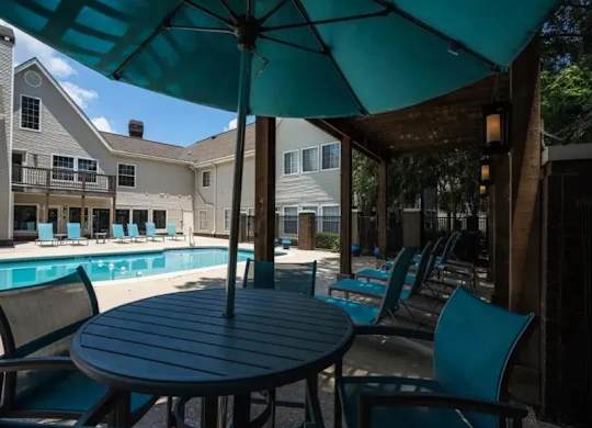 Poolside Dining Area at Latitude at Riverchase, Hoover