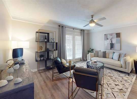 Modern Living Room at Vinings RiverVue, Atlanta, 30339