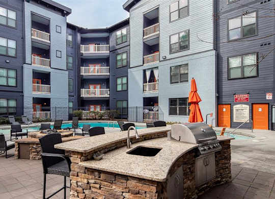 Pool With Lounge Area at Vue at Embry Hills, Atlanta, GA