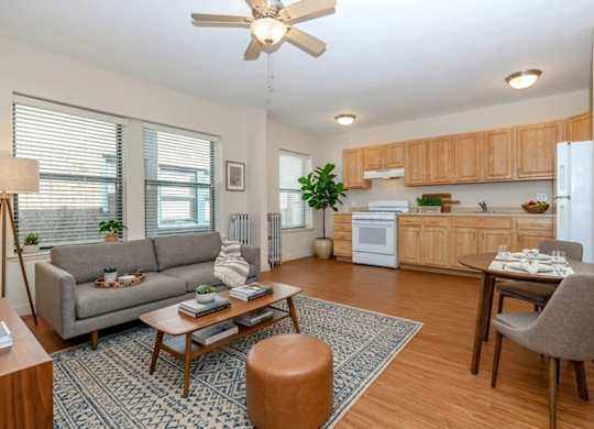 Living Room at Sheridan Park, Chicago, IL