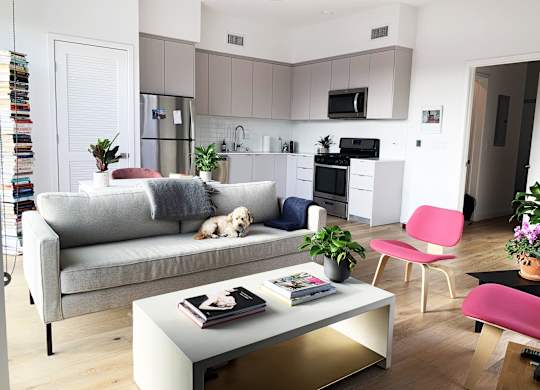 Living Room With Kitchen at 5135 W Adams, Los Angeles California