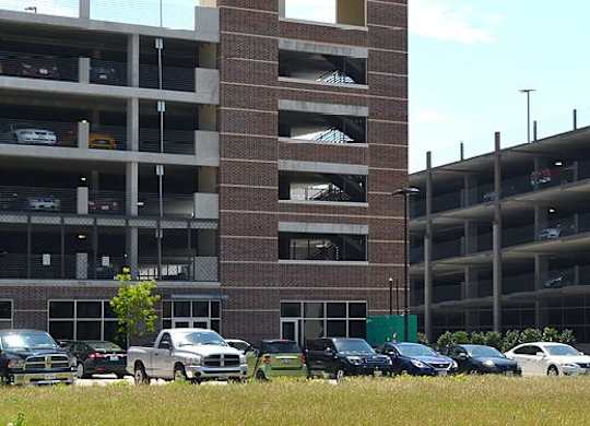 Parking lot at Civic at Frisco Square Apartments, Frisco, TX, Texas, 75034