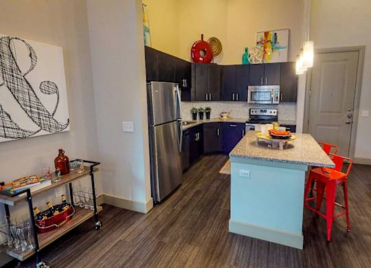 Fully Equipped Kitchen at Civic at Frisco Square Apartments, Texas, 75034