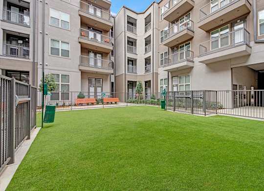 Lush Courtyards With Ample Sitting at Civic at Frisco Square Apartments, Frisco, TX, Texas