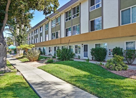 Exterior View of the Apartments at Hamilton Apartments in San Jose, CA