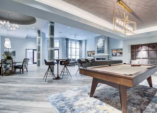 Billiard table at Renaissance Square, California, 94520