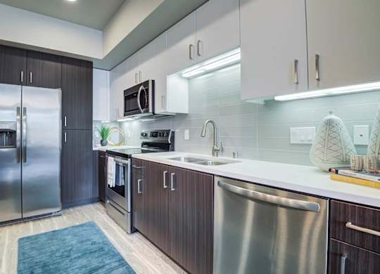 Modern Kitchen with Cabinets at Renaissance Square, Concord, CA, 94520