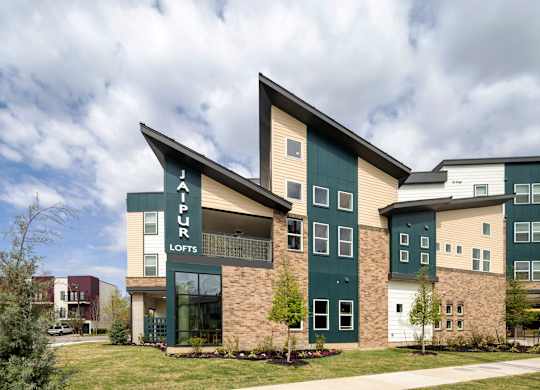 A modern apartment complex named Jumpur Lofts.