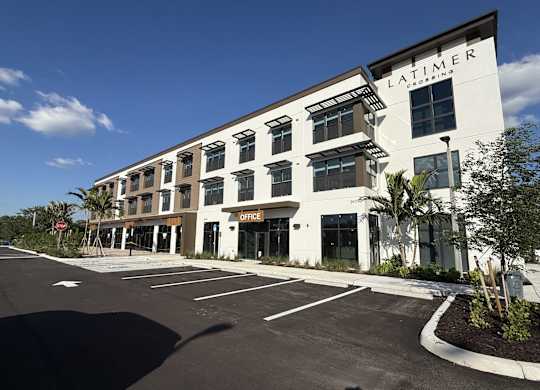 A Latimer Cosmetics store is located in a shopping center.