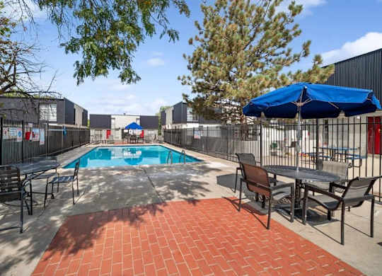 Pool side Patio at Villages at Gateway, Colorado, 80239