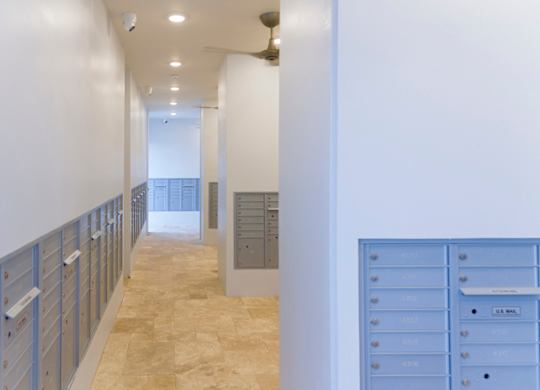 Mail room with wall mounted mailboxes at Ciel Luxury Apartments, Florida, 32246