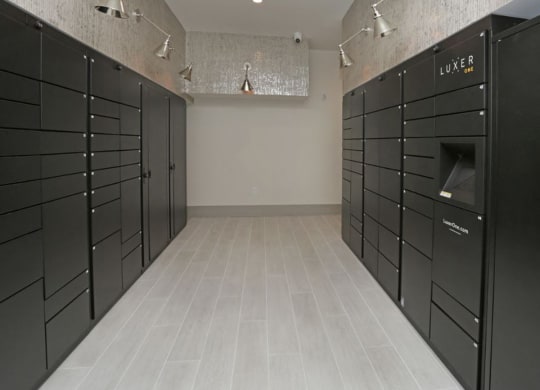 Package locker room with automated delivery system at Ciel Luxury Apartments, Florida, 32246