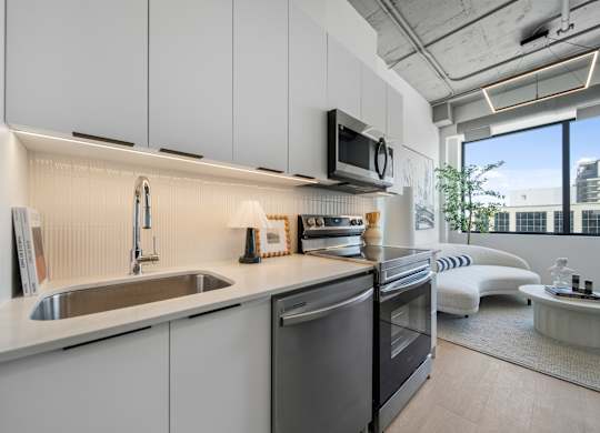 Kitchen with Cabinets at Richmond Square, London
