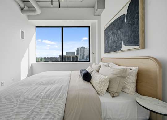 Bedroom with Window at Richmond Square, Ontario