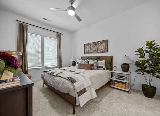 Bedroom With Ceiling Fan at Address East End, North Carolina, 27610