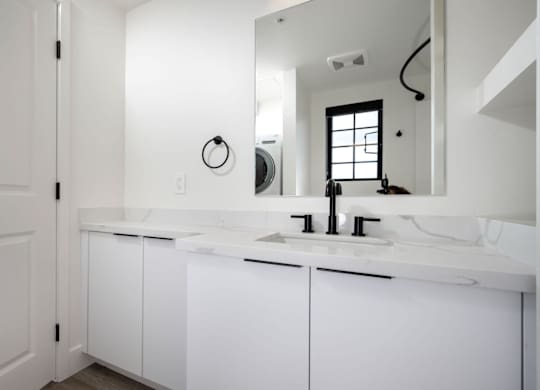 White vanity bathroom