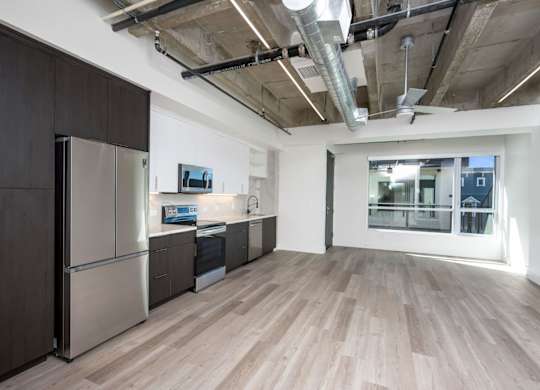Living room open with kitchen