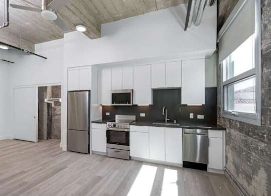 Living room open with kitchen
