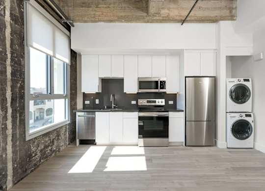Kitchen with laundry