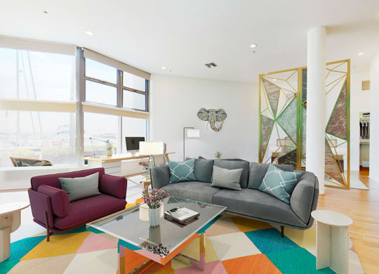 Living Room in Loft  at Esprit Apartments, Marina del Rey, California