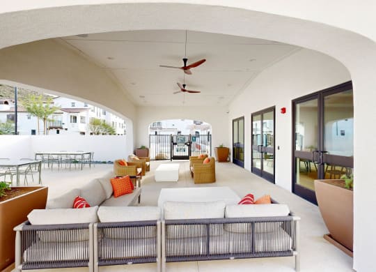 the lobby of property with couches and tables at The Villas at Anacapa Canyon, Camarillo