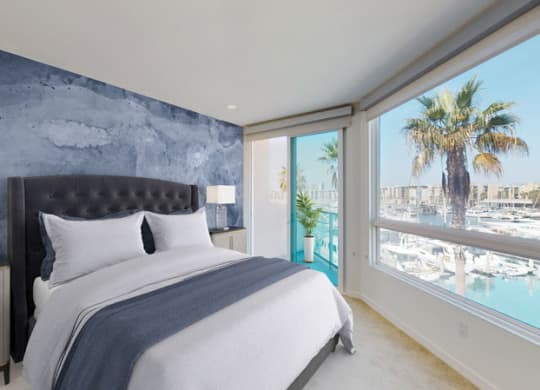 Bedroom in One-Bedroom  at Esprit Apartments, Marina del Rey, CA, 90292