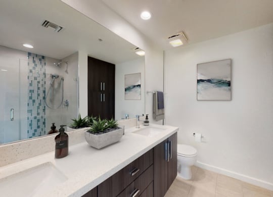 Bathroom in Three-Bedroom  at Esprit Apartments, Marina del Rey, California