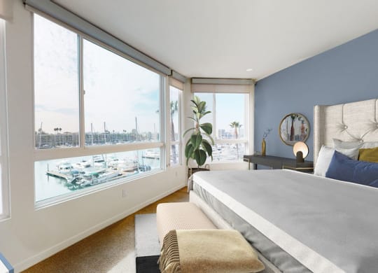 Bedroom in Three-Bedroom  at Esprit Apartments, Marina del Rey, CA, 90292