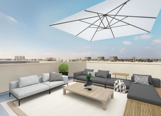 Rooftop Patio at Esprit  at Esprit Apartments, Marina del Rey, California