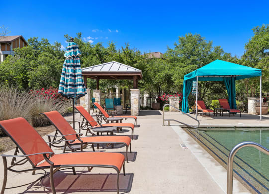 Pool patio at Lakeline East Apartments, Cedar Park, 78613