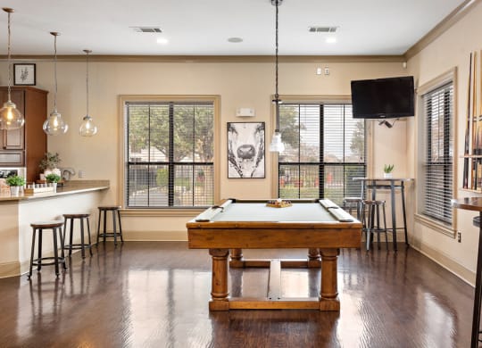 Enjoy a game of pool in the club house! at The Fairways at Star Ranch, Hutto, Texas