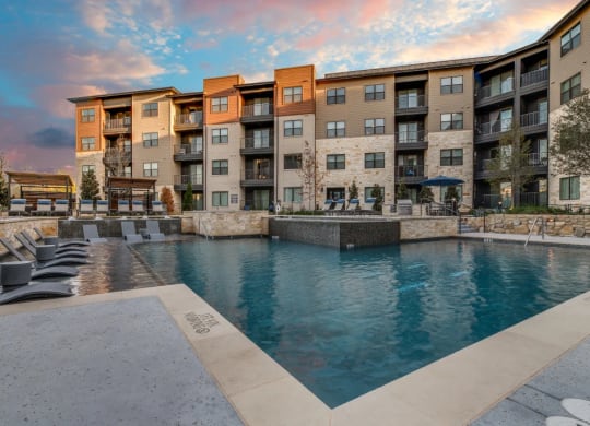 take a dip in our resort style swimming pool  at Aurora Watson Branch, Mansfield