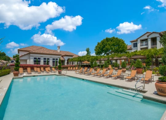 Pool Area at La Ventura Apartments, Plano, TX