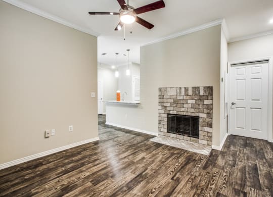 Fireplace Living at The Canyons Apartments, Fort Worth, TX, 76116