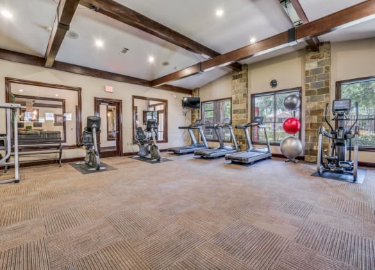 Luxury Fitness Center at The Canyons Apartments, Fort Worth, Texas