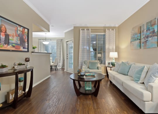 Classic Living Room Design With Television  at Stone Oak @ Parmer, Texas, 78727
